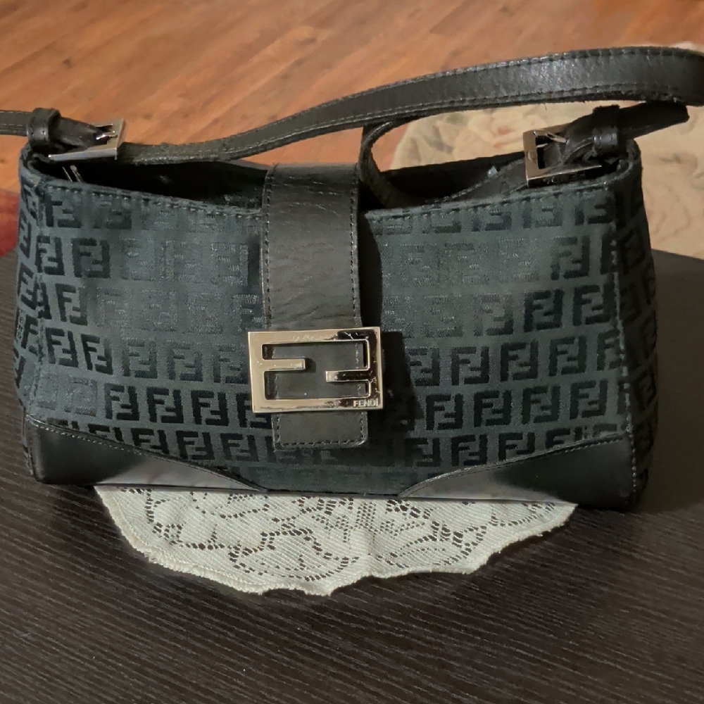 Fendi Zucchini Baguette Shoulder Bag